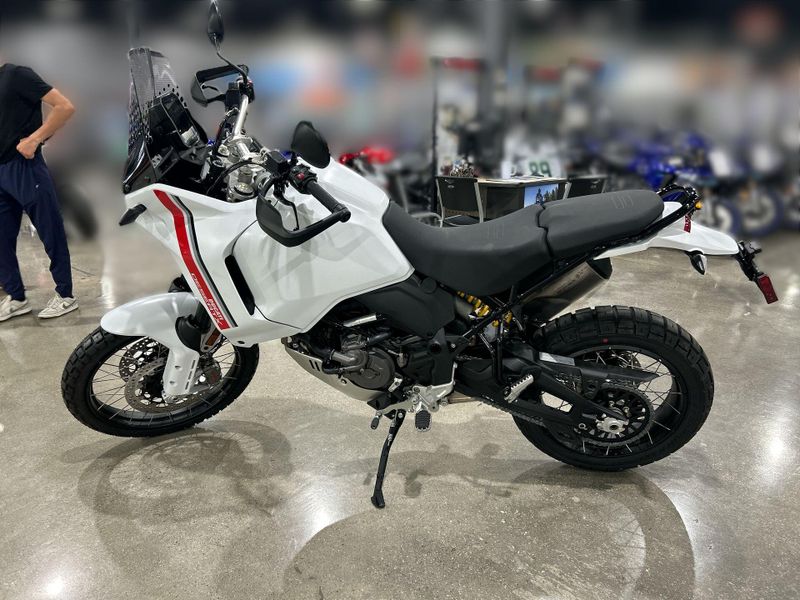 New 2025 Ducati Desertx  in a STAR WHITE SILK exterior color. Del Amo Motorsports of Redondo Beach (424) 390-7811 delamomotorsports.com 