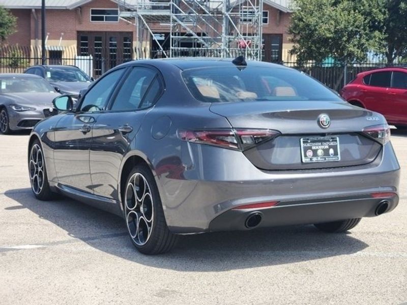 2024 Alfa Romeo Giulia Ti Rwd in a Vesuvio Gray Metallic exterior color and Blackinterior. Northside Alfa Romeo of Houston 281-475-4549 alfaromeousaofnorthhouston.com 