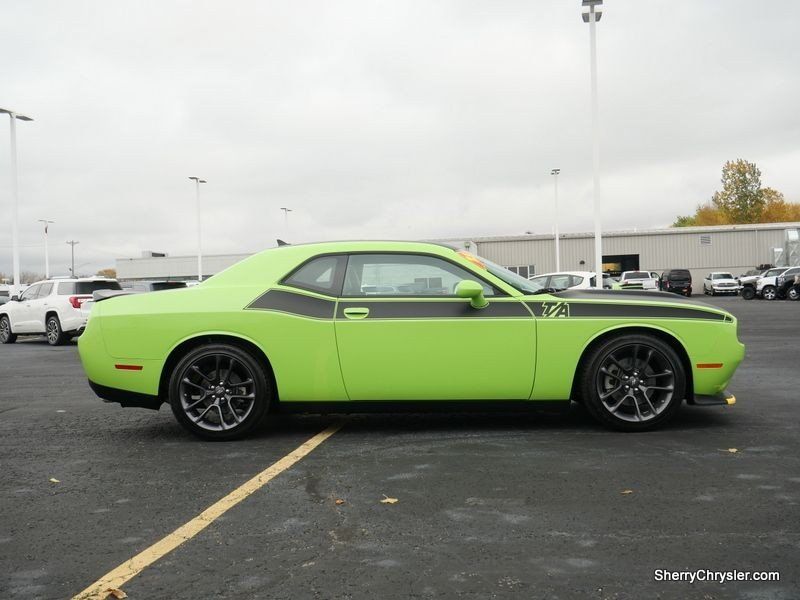 2023 Dodge Challenger R/T in a Sublime exterior color and Blackinterior. Paul Sherry Chrysler Dodge Jeep RAM (937) 749-7061 sherrychrysler.net 