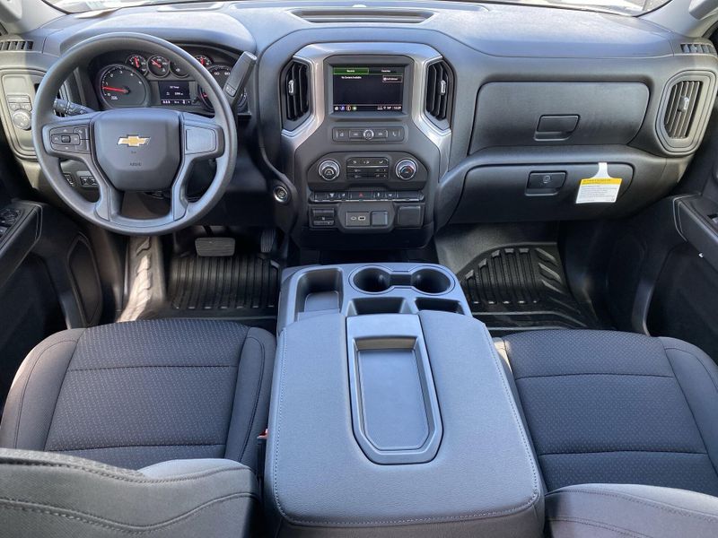 2024 Chevrolet Silverado 3500HD CC Work Truck in a Summit White exterior color and Jet Blackinterior. BEACH BLVD OF CARS beachblvdofcars.com 