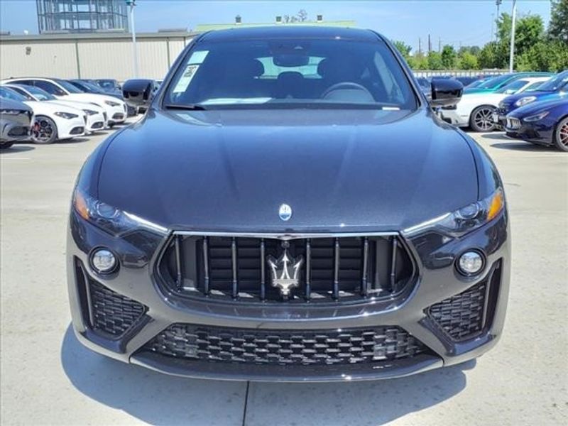 2024 Maserati Levante Modena in a Black exterior color and Black/Redinterior. Northside Imports Houston 281-475-4549 northsideimportshouston.com 