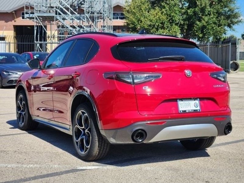 2024 Alfa Romeo Stelvio Ti Awd in a Alfa Rosso (Red) exterior color and Blackinterior. Northside Alfa Romeo of Houston 281-475-4549 alfaromeousaofnorthhouston.com 