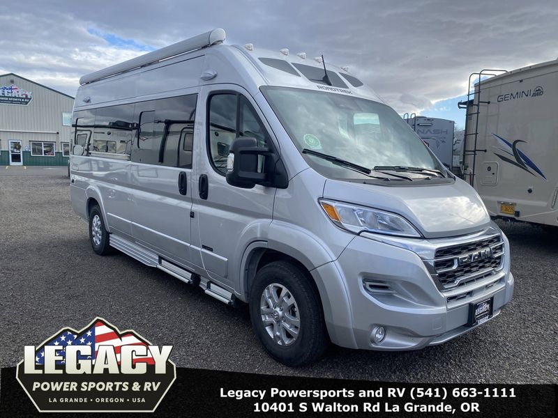 2024 ROADTREK Pivot  in a Silver Metallic exterior color and Chestnut Browninterior. Legacy Powersports 541-663-1111 legacypowersports.net 