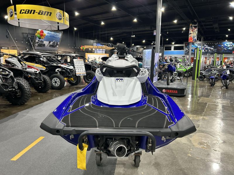 2025 Yamaha GP SVHO W/AUDIO  in a WHITE/RACING BLUE exterior color. Del Amo Motorsports of Redondo Beach (424) 390-7811 delamomotorsports.com 