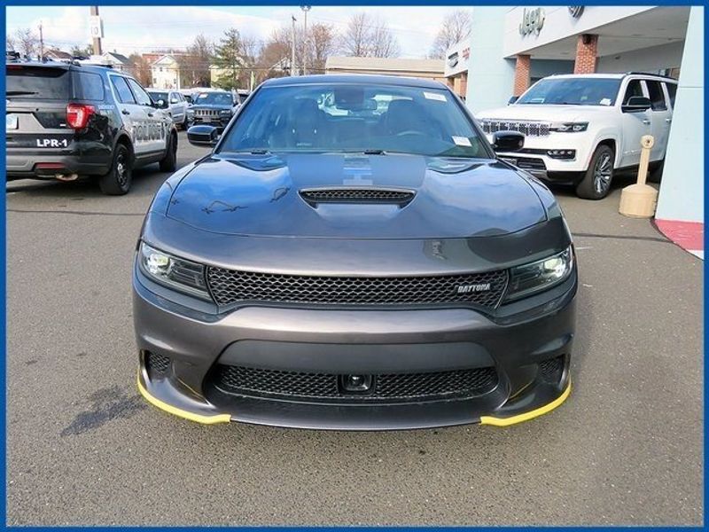 2023 Dodge Charger R/T in a Granite exterior color and Blackinterior. Papas Jeep Ram In New Britain, CT 860-356-0523 papasjeepram.com 