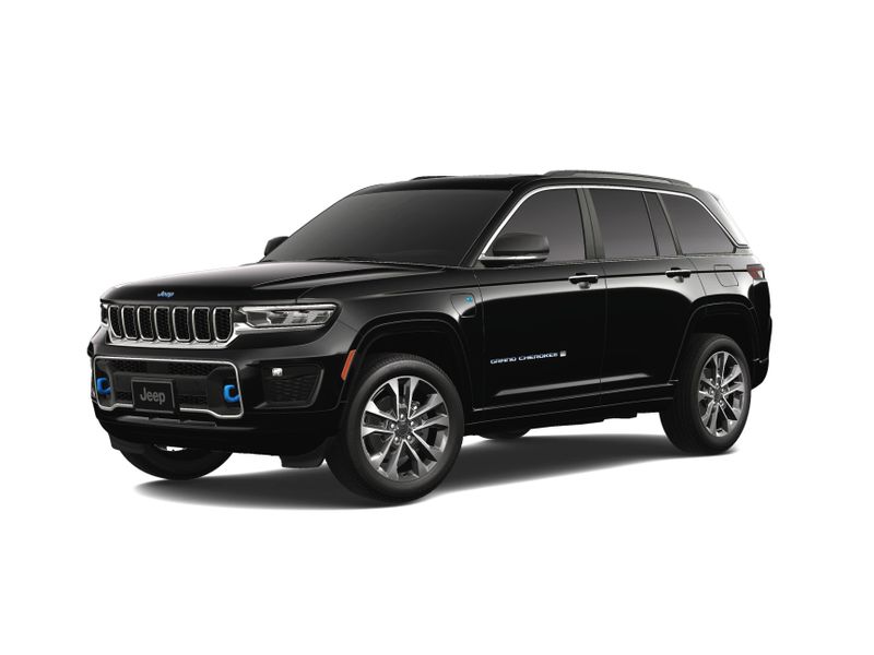 2023 Jeep Grand Cherokee Overland 4xe in a Diamond Black Crystal Pearl Coat exterior color and Global Blackinterior. McPeek