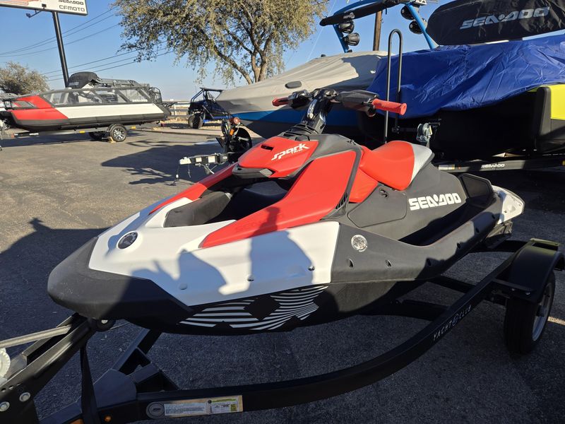 2025 SEADOO SPARK TRIXX FOR 1 DRAGON RED AND WHITE Image 3