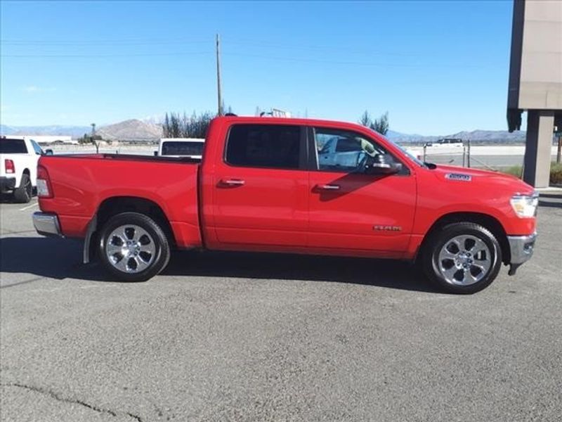 2020 RAM 1500 Big Horn Lone Star in a Flame Red Clear Coat exterior color and Blackinterior. Perris Valley Auto Center 951-657-6100 perrisvalleyautocenter.com 