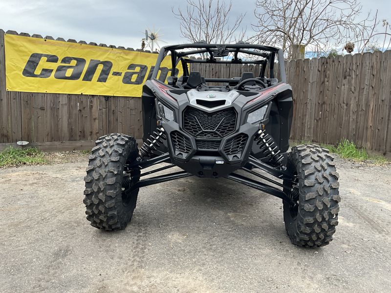 2024 Can-Am MAVERICK X3 MAX RS TURBO in a FIERY RED / HYPER SILVER exterior color. BMW Motorcycles of Modesto 209-524-2955 bmwmotorcyclesofmodesto.com 