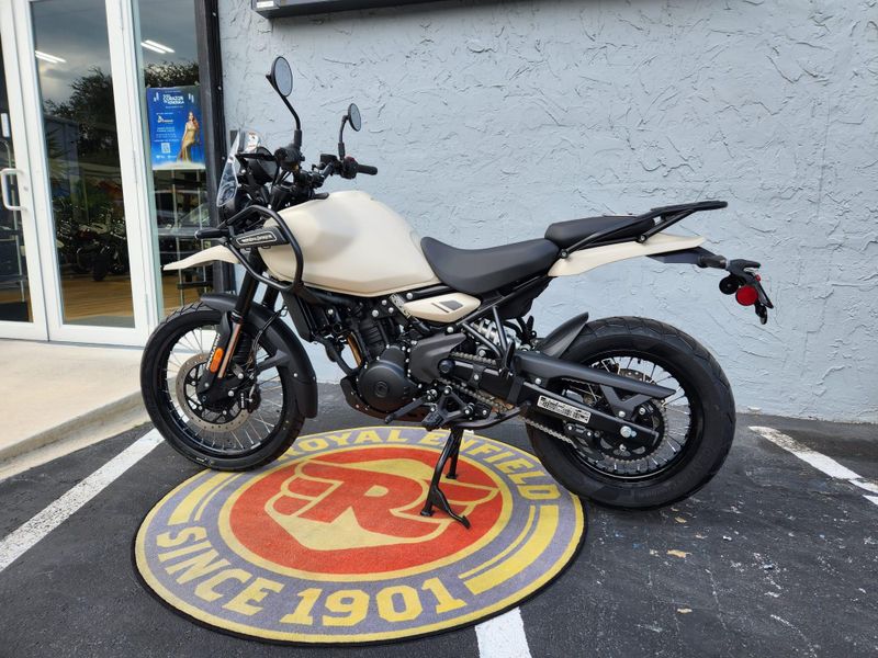 2025 Royal Enfield HIMALAYAN 450  in a KAZA BROWN exterior color. Royal Enfield Motorcycles of Miami (786) 845-0052 remotorcyclesofmiami.com 