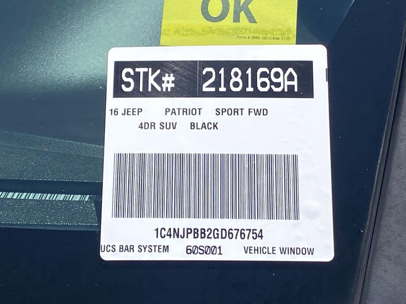 Used 2016 Jeep Patriot SportImage 31