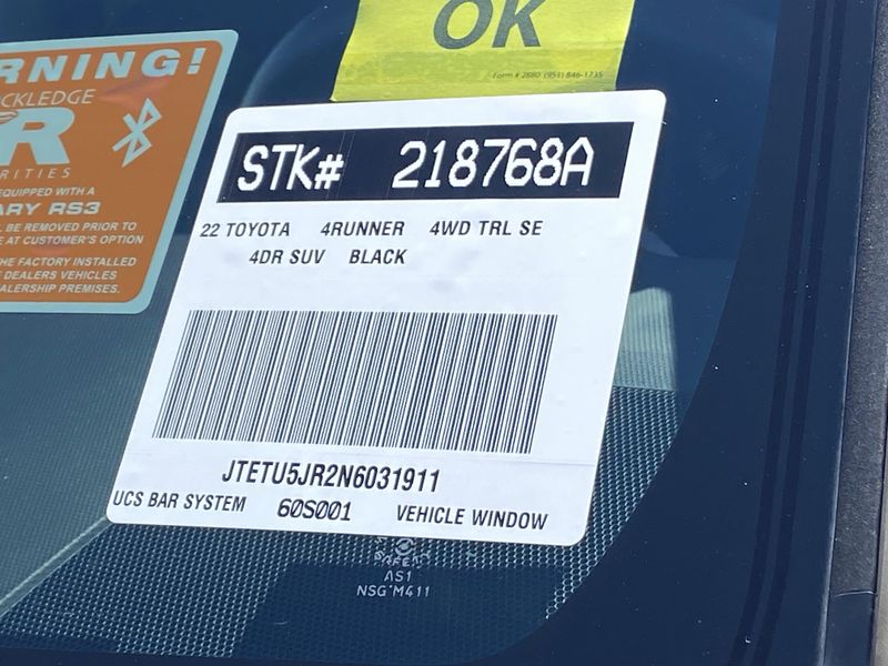 Used 2022 Toyota 4Runner TrailImage 33