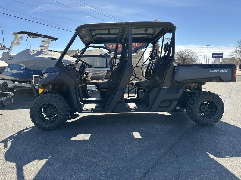 2025 CAN-AM DEFENDER MAX XT HD9 DUSTY NAVY in a DUSTY NAVY exterior color. Family PowerSports (877) 886-1997 familypowersports.com 