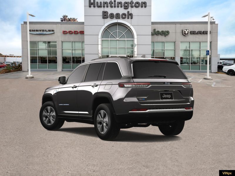 2023 Jeep Grand Cherokee 4xe Base 4x4 in a Baltic Gray exterior color and Global Blackinterior. BEACH BLVD OF CARS beachblvdofcars.com 