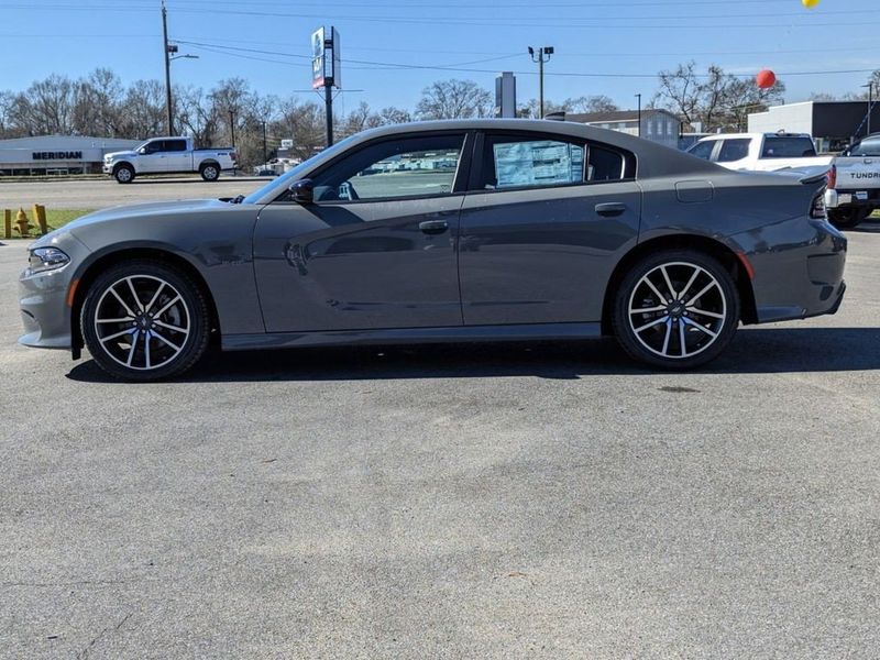 2023 Dodge Charger R/T in a Destroyer Gray exterior color and Blackinterior. Johnson Dodge 601-693-6343 pixelmotiondemo.com 