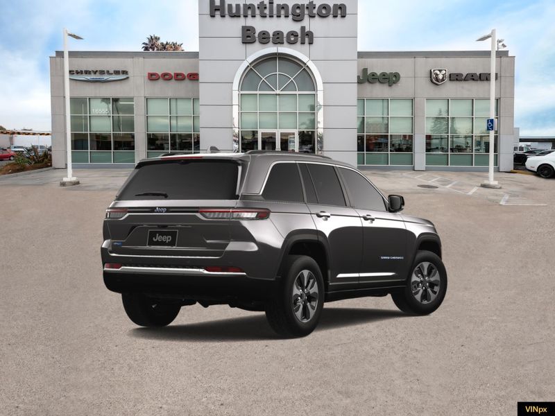 2023 Jeep Grand Cherokee 4xe Base 4x4 in a Baltic Gray exterior color and Global Blackinterior. BEACH BLVD OF CARS beachblvdofcars.com 