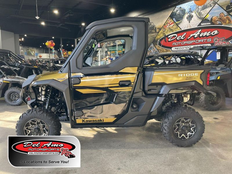 New 2024 Kawasaki RIDGE LIMITED  in a METALLIC SHADOW GOLD exterior color. Del Amo Motorsports of Redondo Beach (424) 390-7811 delamomotorsports.com 