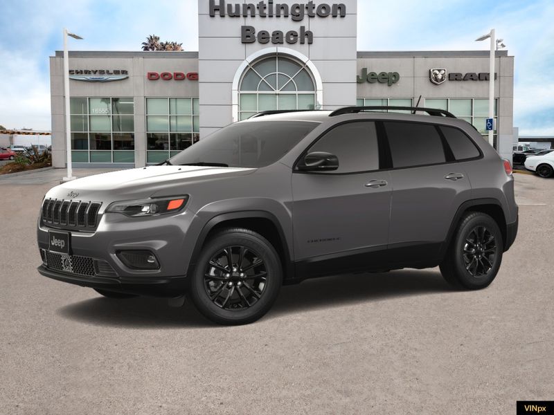 2023 Jeep Cherokee Altitude Lux 4x4 in a Granite Crystal exterior color and Blackinterior. BEACH BLVD OF CARS beachblvdofcars.com 
