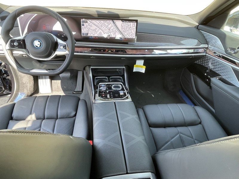 2023 BMW i7 xDrive60 in a Carbon Black Metallic exterior color and Blackinterior. SHELLY AUTOMOTIVE shellyautomotive.com 
