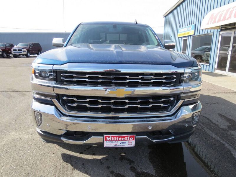 2018 Chevrolet Silverado 1500 LTZ 4x4 4dr Crew Cab 5.8 ft. SB in a Blue exterior color and Grayinterior. Militello Motors ​507-200-4344 militellomotors.net 