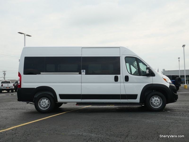 2023 RAM ProMaster 2500 Window Van High Roof 159WB in a Bright White Clear Coat exterior color and Blackinterior. Paul Sherry Chrysler Dodge Jeep RAM (937) 749-7061 sherrychrysler.net 