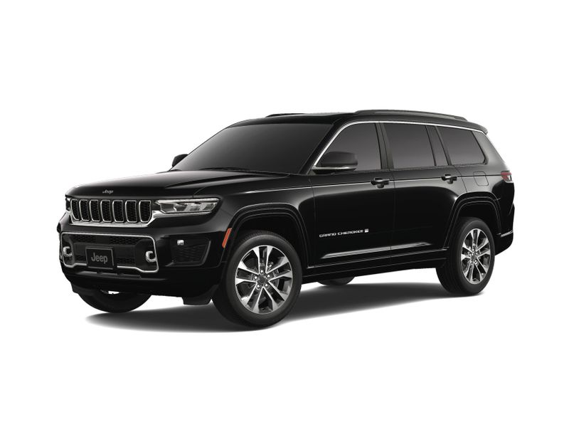 2024 Jeep Grand Cherokee L Overland in a Diamond Black Crystal Pearl Coat exterior color and Global Blackinterior. McPeek