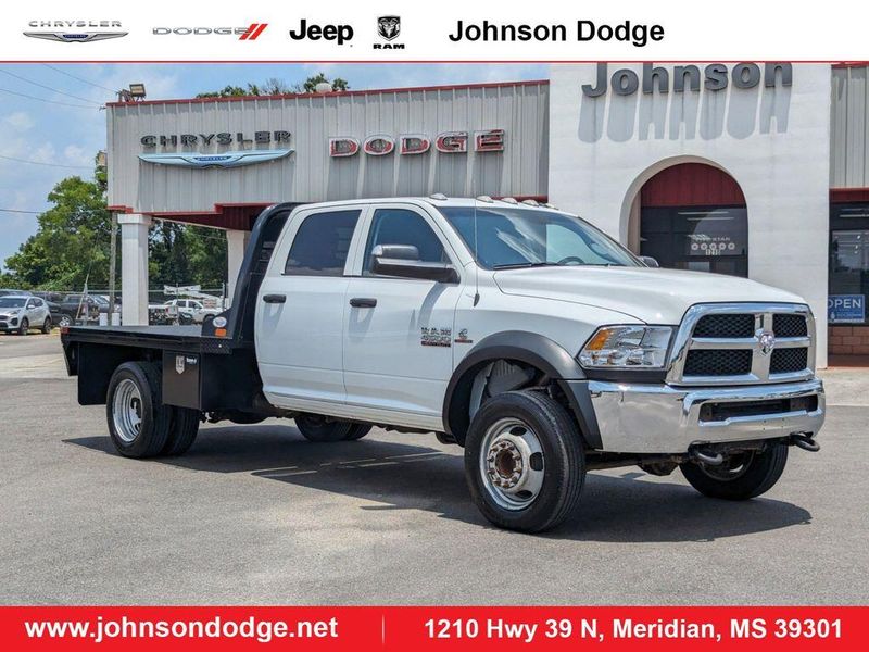 2018 RAM 4500 Chassis Tradesman in a Bright White Clear Coat exterior color and Diesel Gray/Blackinterior. Johnson Dodge 601-693-6343 pixelmotiondemo.com 
