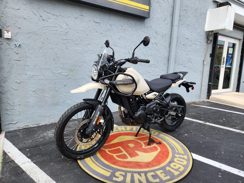 2025 Royal Enfield HIMALAYAN 450  in a KAZA BROWN exterior color. Royal Enfield Motorcycles of Miami (786) 845-0052 remotorcyclesofmiami.com 