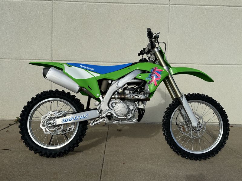 2024 Kawasaki KX 250 50TH ANNIVERSARY EDITION in a LIME GREEN exterior color. Cross Country Powersports 732-491-2900 crosscountrypowersports.com 
