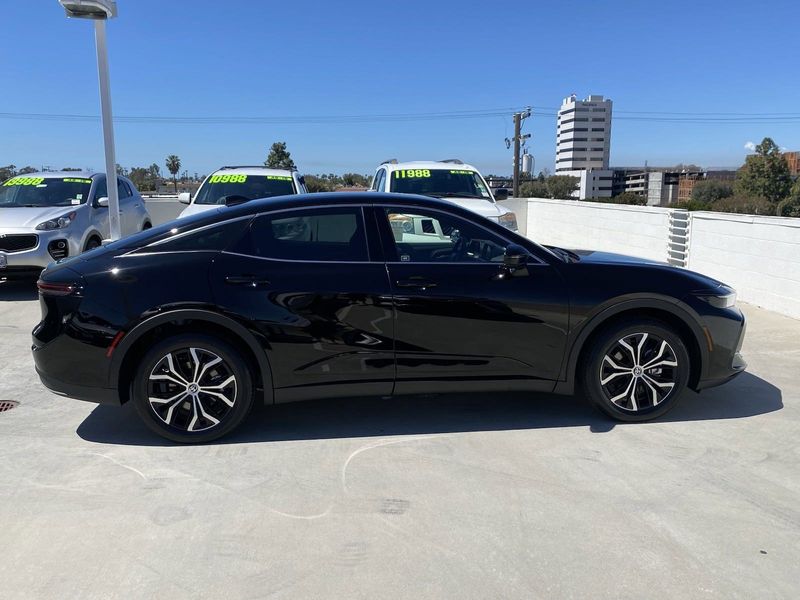 2023 Toyota Crown XLE in a Black exterior color and BLK SOFTEXinterior. BEACH BLVD OF CARS beachblvdofcars.com 