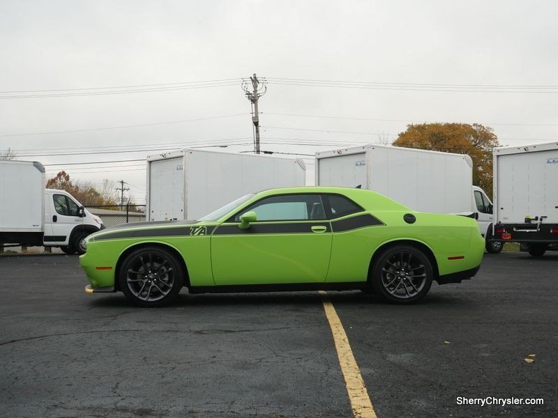 2023 Dodge Challenger R/T in a Sublime exterior color and Blackinterior. Paul Sherry Chrysler Dodge Jeep RAM (937) 749-7061 sherrychrysler.net 
