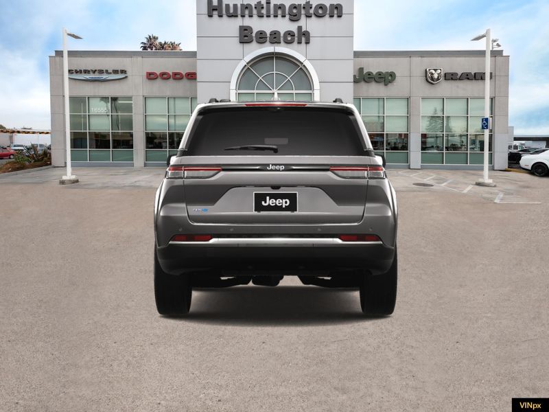 2023 Jeep Grand Cherokee 4xe Base 4x4 in a Baltic Gray exterior color and Global Blackinterior. BEACH BLVD OF CARS beachblvdofcars.com 