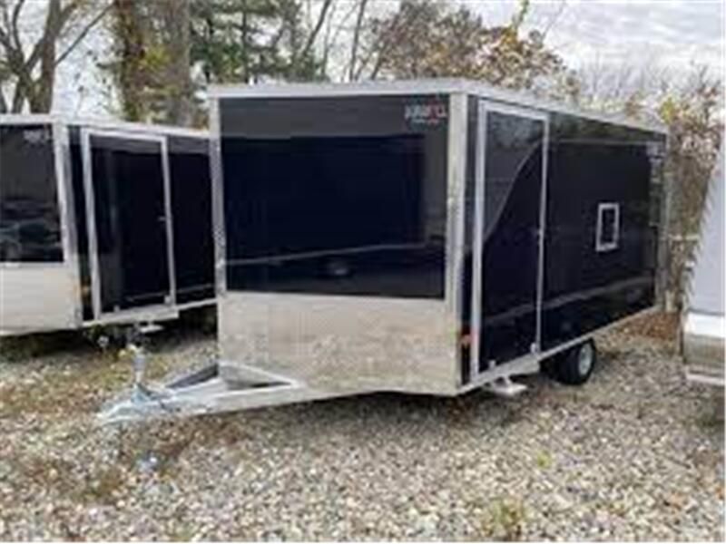 2024 Durabull Trailers DBMS 101X12 SA W/SNOW  in a Black exterior color. New England Powersports 978 338-8990 pixelmotiondemo.com 