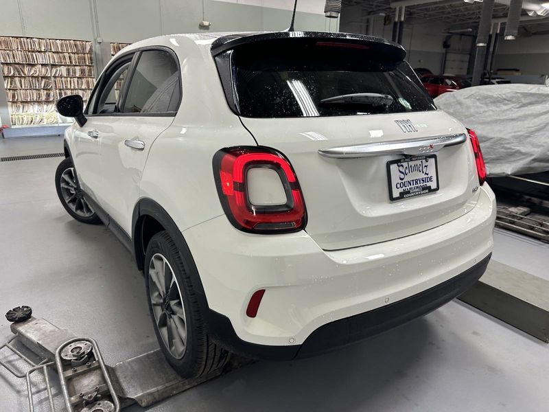 2023 Fiat 500x Pop Awd in a Bianco Gelato (White Clear Coat) exterior color and Blackinterior. Schmelz Countryside Alfa Romeo and Fiat (651) 968-0556 schmelzfiat.com 