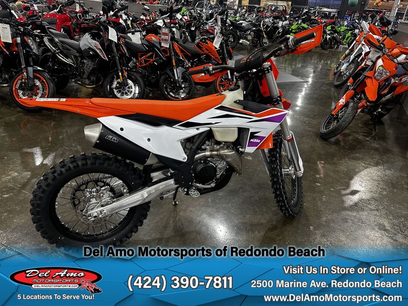 2024 KTM 450 XC-F  in a ORANGE exterior color. Del Amo Motorsports of Redondo Beach (424) 304-1660 delamomotorsports.com 