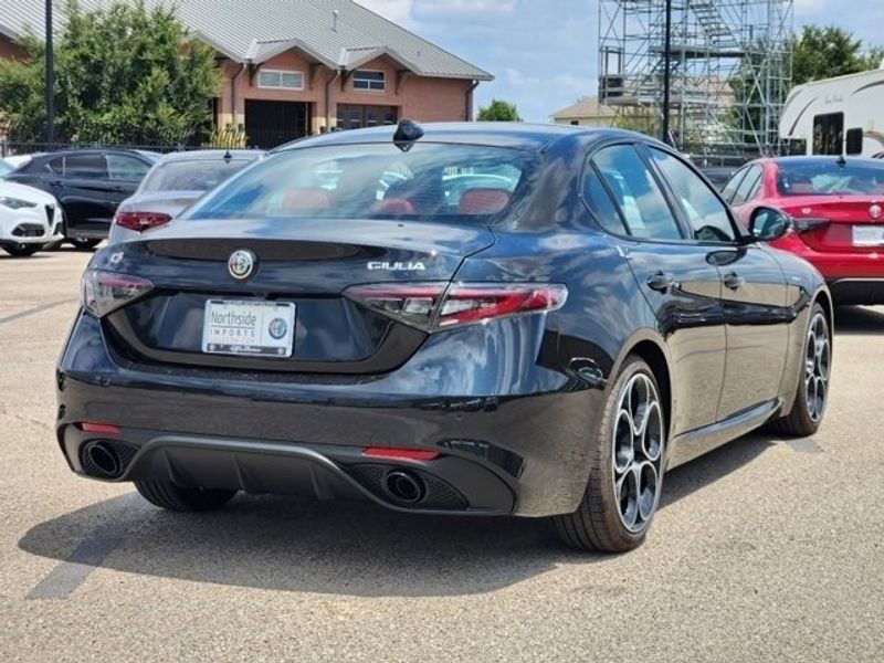 2024 Alfa Romeo Giulia Veloce Rwd in a Vulcano Black Metallic exterior color and Blackinterior. Northside Alfa Romeo of Houston 281-475-4549 alfaromeousaofnorthhouston.com 