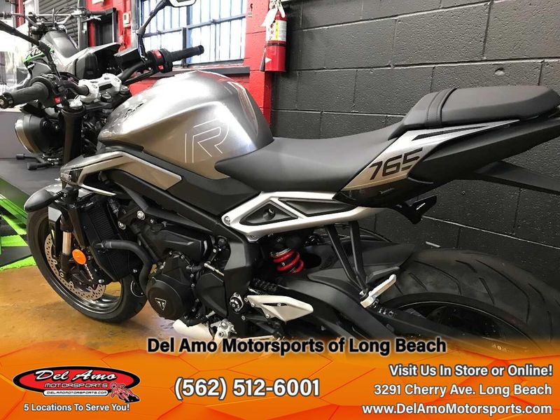 2024 Triumph STREET TRIPLE R 765  in a SILVER ICE exterior color. Del Amo Motorsports of Long Beach (562) 362-3160 delamomotorsports.com 