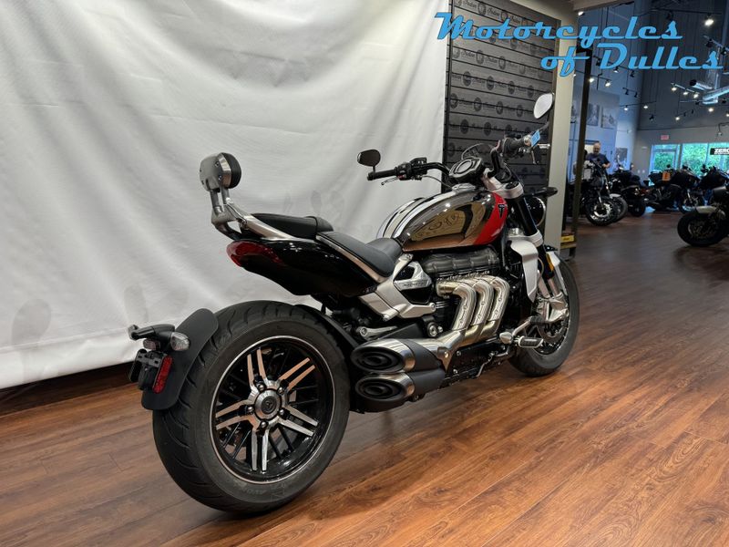 2023 Triumph Rocket 3 GT Chrome  in a Chrome/Diablo Red exterior color. Motorcycles of Dulles 571.934.4450 motorcyclesofdulles.com 