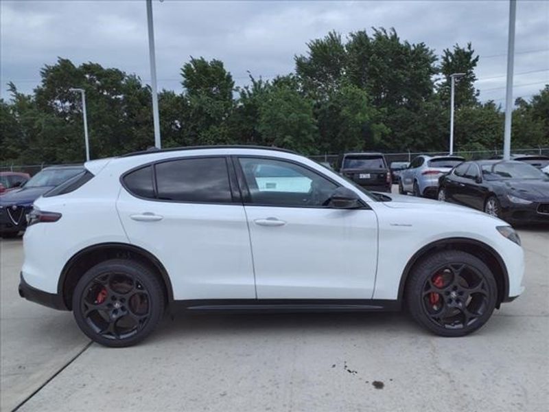 2024 Alfa Romeo Stelvio Veloce in a Alfa White exterior color and Blackinterior. Northside Imports Houston 281-475-4549 northsideimportshouston.com 