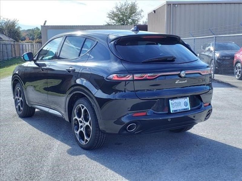 2024 Alfa Romeo Tonale Veloce in a Alfa Black exterior color and Blackinterior. Northside Imports Houston 281-475-4549 northsideimportshouston.com 