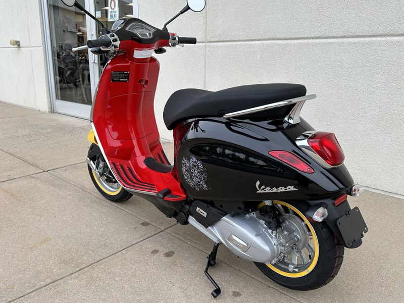 2023 Vespa PRIMAVERA 150 MICKEY MOUSE in a BLACK & RED exterior color. Cross Country Powersports 732-491-2900 crosscountrypowersports.com 