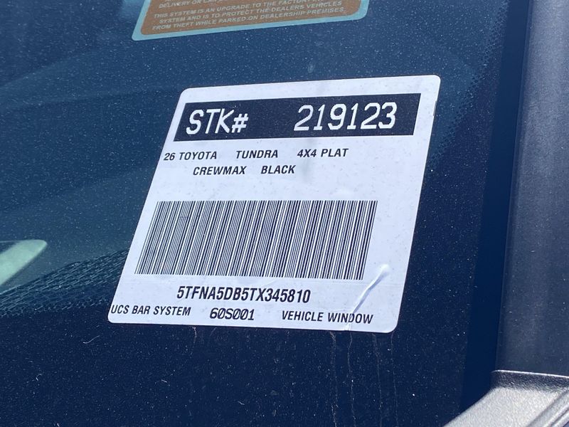 New 2026 Toyota Tundra PlatinumImage 22