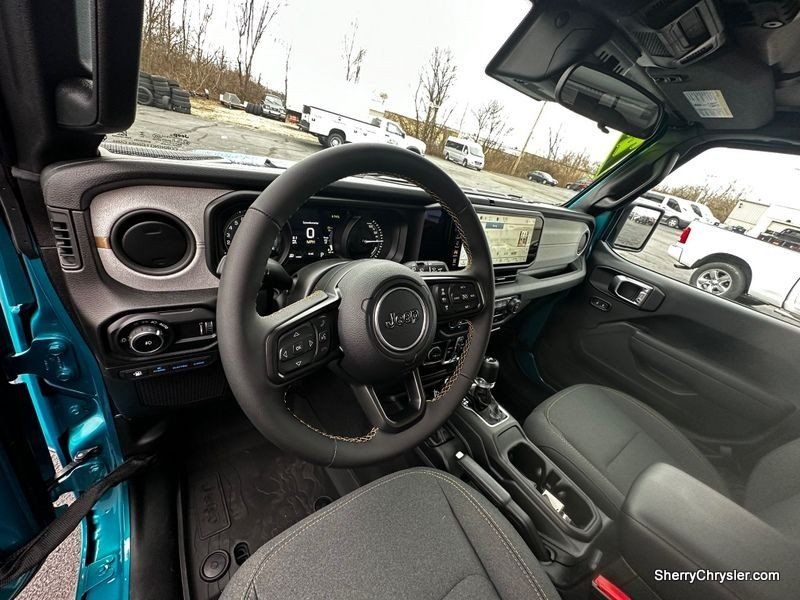 2024 Jeep Wrangler 4-door Sport S 4xe in a Bikini Pearl Coat exterior color and Blackinterior. Paul Sherry Chrysler Dodge Jeep RAM (937) 749-7061 sherrychrysler.net 