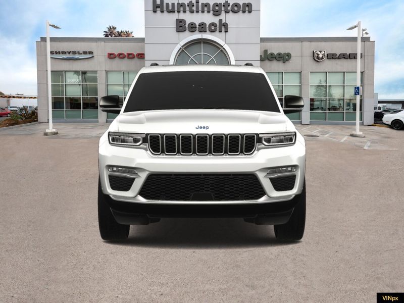 2023 Jeep Grand Cherokee 4xe Base 4x4 in a Bright White exterior color and Global Blackinterior. BEACH BLVD OF CARS beachblvdofcars.com 