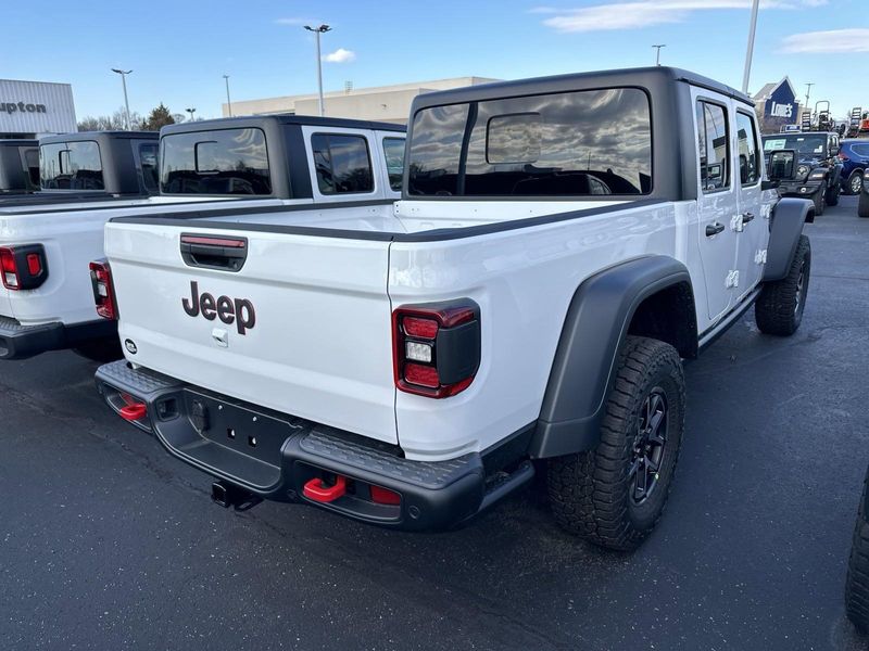 2024 Jeep Gladiator Rubicon 4x4 in a Bright White Clear Coat exterior color. Gupton Motors Inc 615-384-2886 guptonmotors.com 