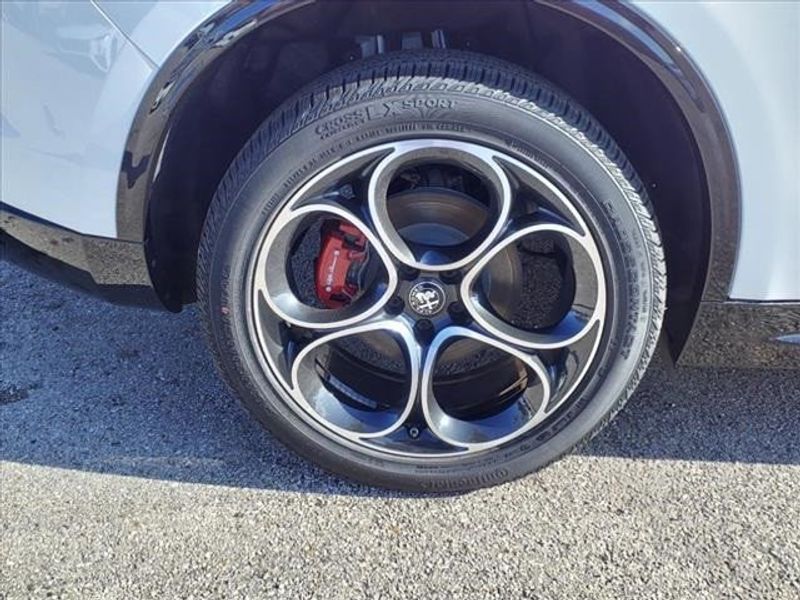 2024 Alfa Romeo Stelvio Veloce in a Alfa White exterior color and Blackinterior. Northside Imports Houston 281-475-4549 northsideimportshouston.com 