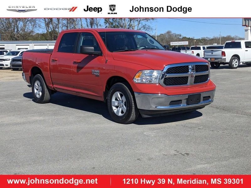 2021 RAM 1500 Classic SLT in a Flame Red Clear Coat exterior color and Diesel Gray/Blackinterior. Johnson Dodge 601-693-6343 pixelmotiondemo.com 
