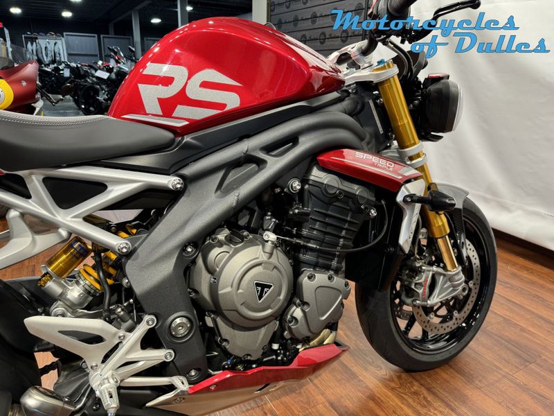 2024 Triumph Speed Triple 1200 RS  in a Carnival Red exterior color. Motorcycles of Dulles 571.934.4450 motorcyclesofdulles.com 