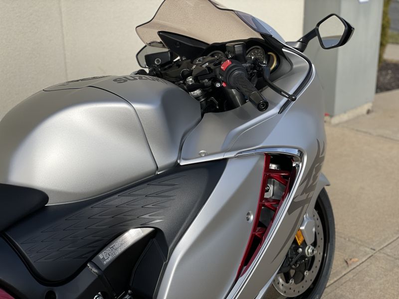 2023 Suzuki Hayabusa in a Gray/Red exterior color. Cross Country Powersports 732-491-2900 crosscountrypowersports.com 