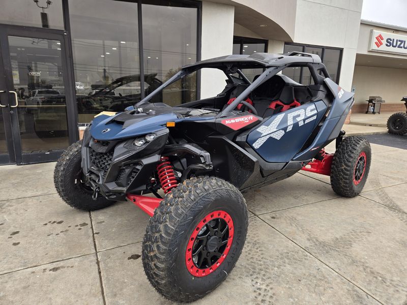 2025 Can-Am MAVERICK R X RS 999T DCT DUSTY NAVY AND LEGION REDImage 1